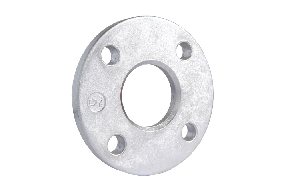 Aluminium Overschuifflens PN10/4 gaten DN20/26,9 mm