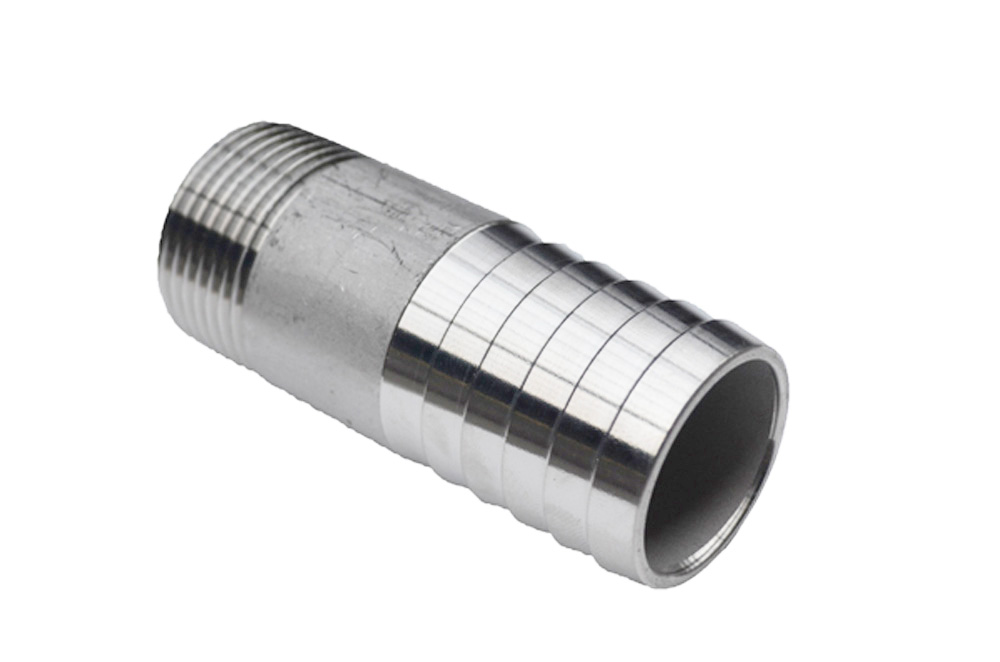 SS 316L 1.4404 Hosetail BSP 1"x33,7 Mm L=80 - P+ Steel Supplies B.V.