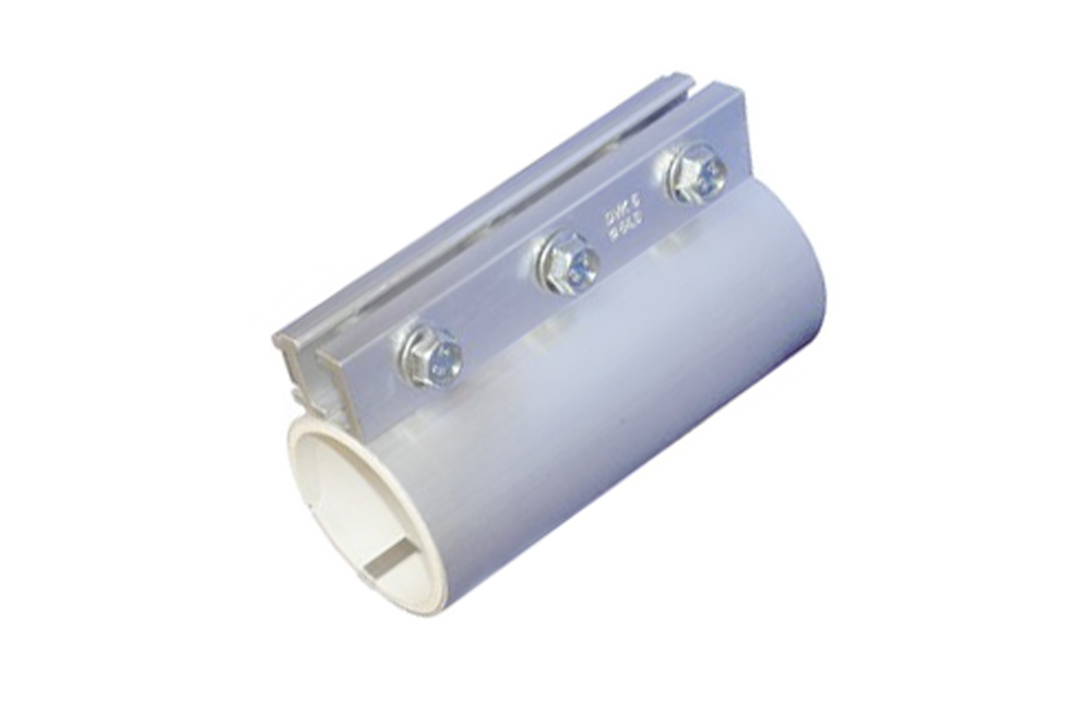 ALU 6060 AlMgSi0.5 Pressure coupling DVK HD 4 screw M12 168 mm L=0 mm