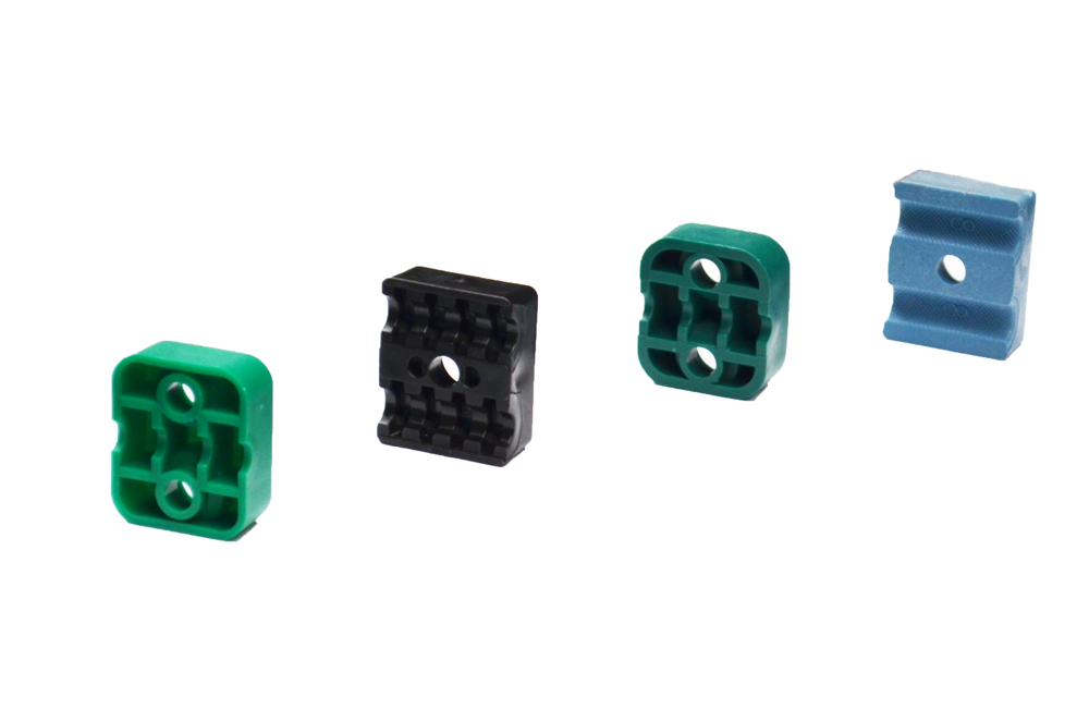 Plastic Duct clamp single 1-hole black 6 mm
