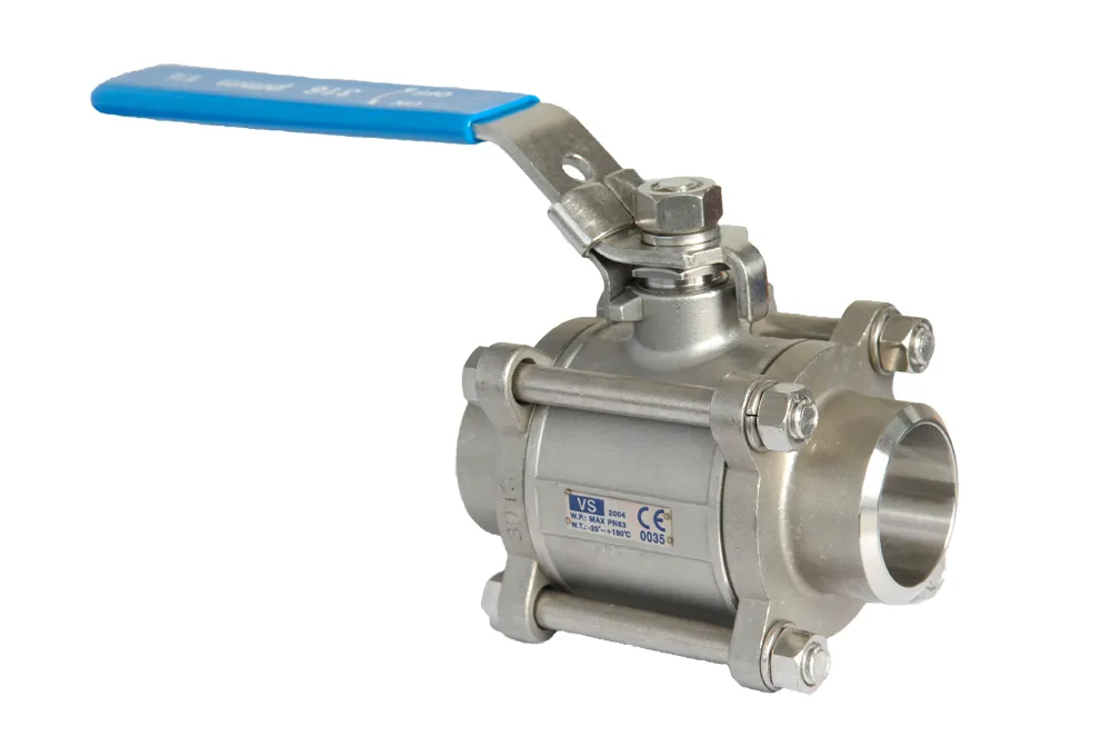 SS 316L 1.4404 Ball valve 3-pcs weld/weld 1" L=79 mm