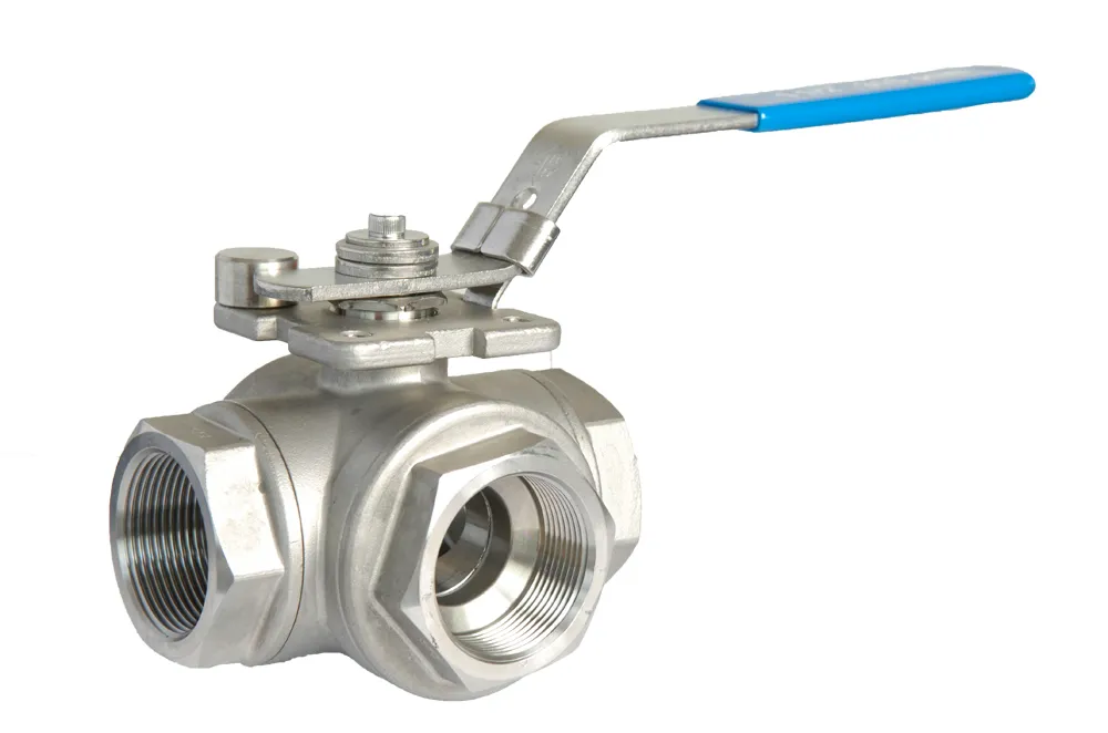 RVS 316L 1.4404 Kogelkraan 3-weg bi/bi L BSP 1.1/2" L=124 mm