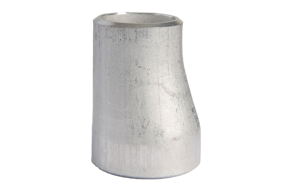 SS 316L 1.4404 Weld reducer ecc welded ASTM A403 114,3x6,02x48,26x3,68 mm 4"x1.1/2"x40S H=101,6 mm