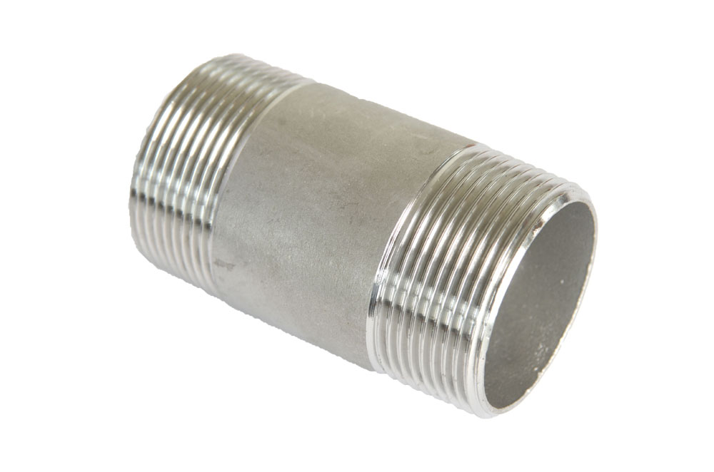 RVS 316L 1.4404 Pijpnippel NPT 1.1/2"x80S L=102 mm