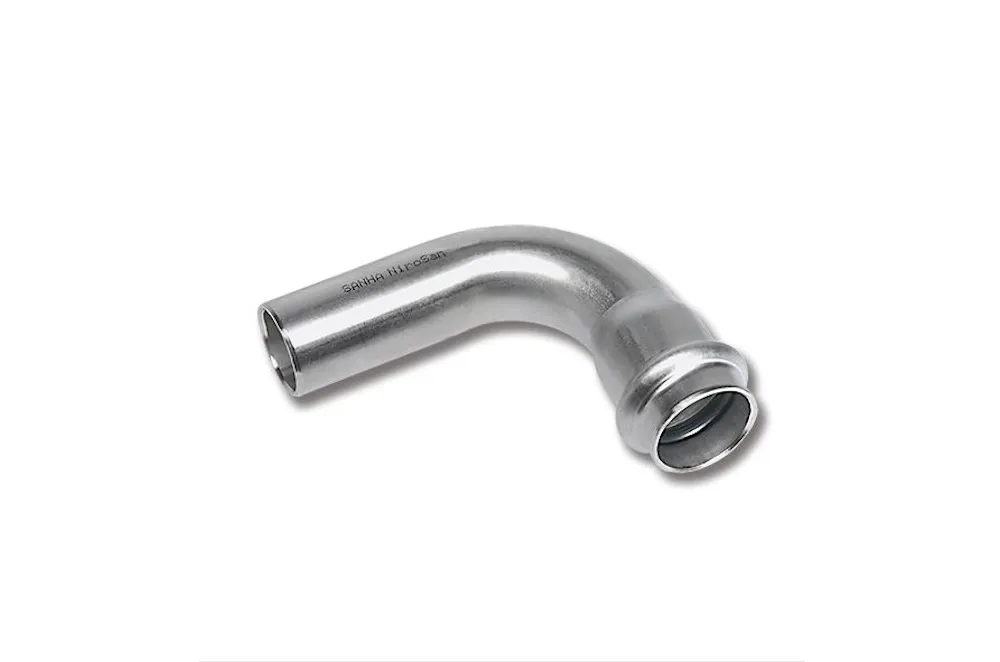 RVS 304 1.4301 NiroTherm Press bocht 90 gr M/F EN10352 76,1 mm