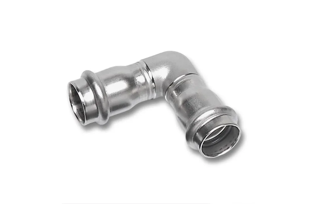 SS 304 1.4301 NiroTherm Press knee F/F EN10352 28 mm