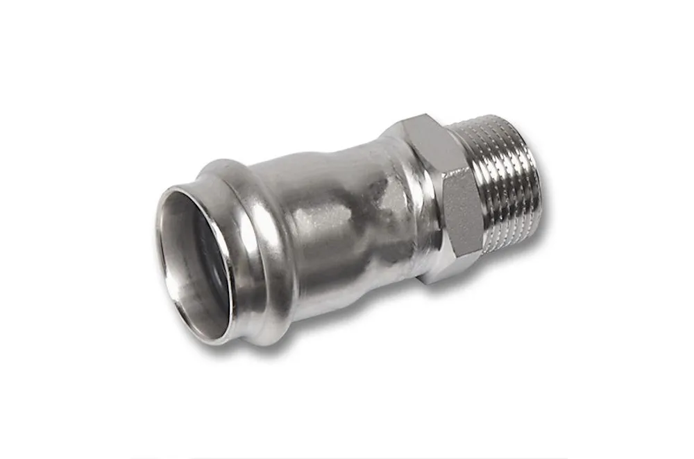 SS 304 1.4301 NiroTherm Press reducing nipple F/out BSP EN10226 54 mm x 2"
