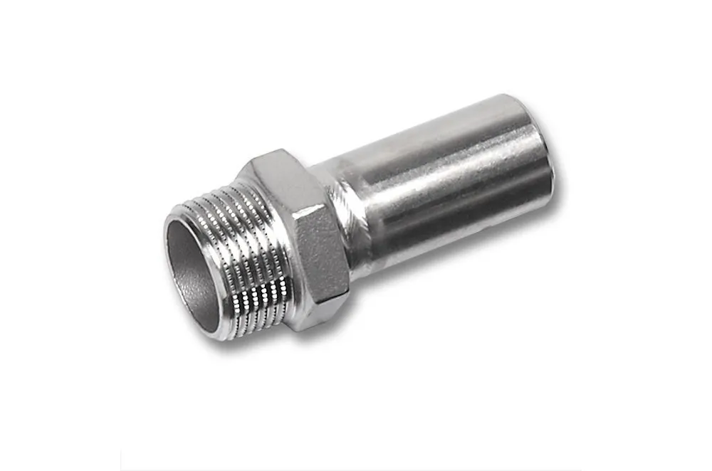 SS 316L 1.4404 NiroSan Press reducing nipple M/out BSP EN10226 18 mm x 3/4"