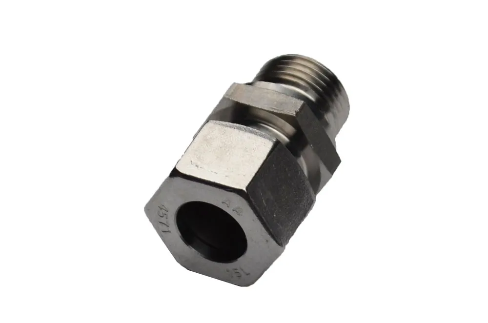 SS 316TI 1.4571 Cutting ring coupling straight cut/out L BSP 15 mm x 3/8"