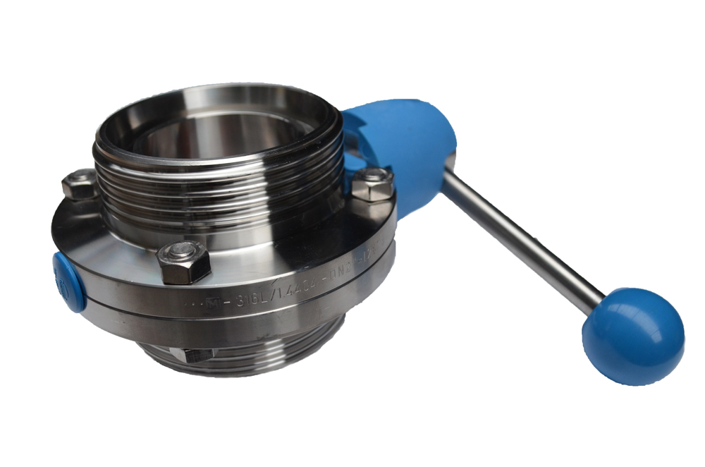 Butterfly valve thread/thread