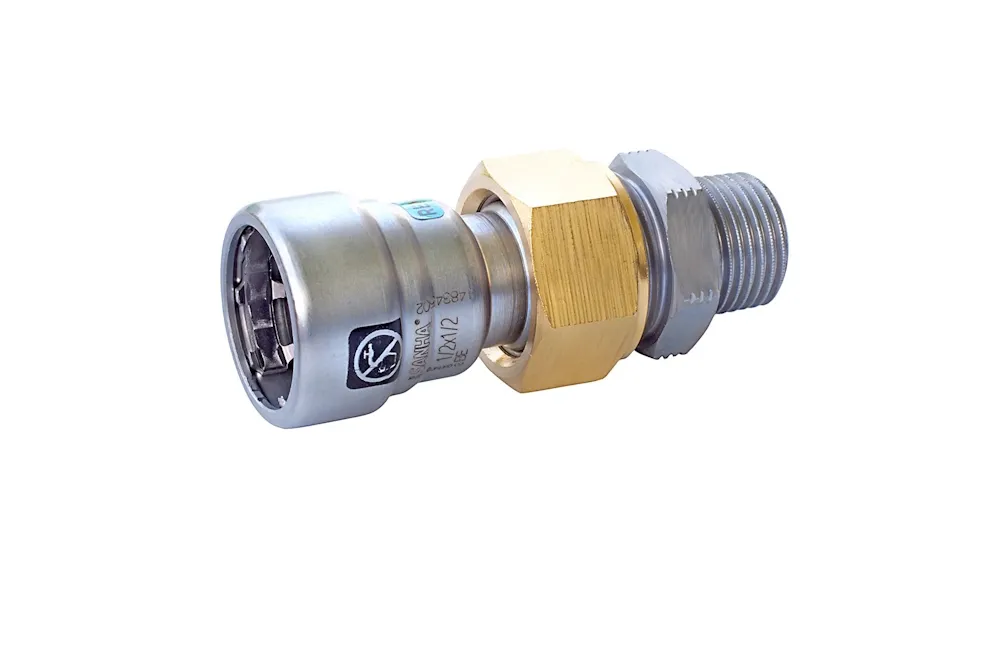 Steel SANHA Heavy Press coupling 3-pcs flat F/out BSP 60,3 mm 2"