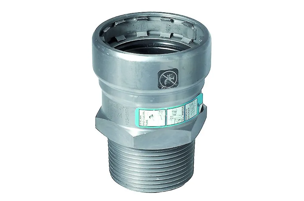 Staal SANHA Heavy Steel Press verloopnippel P/bu BSP 33,7 mm x 1"