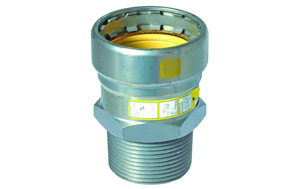 Steel SANHA Heavy Press reducing nipple P/out BSP Gas 21,3 mm x 1/2"