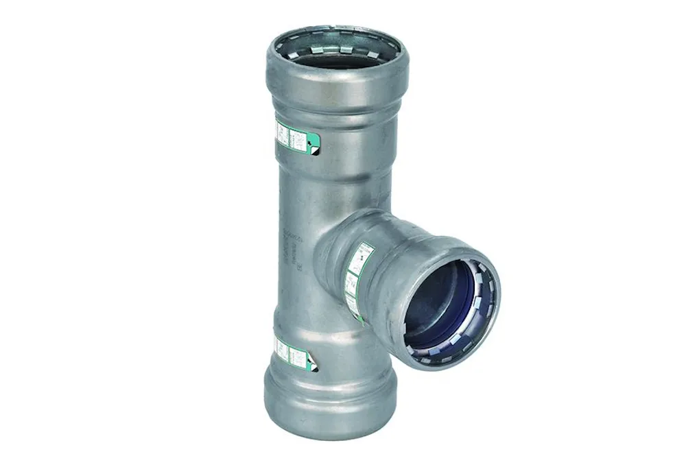 Steel SANHA Heavy Press Reducing Tee P/P/P 33,7x26,9x33,7 mm 1"x3/4"x1"
