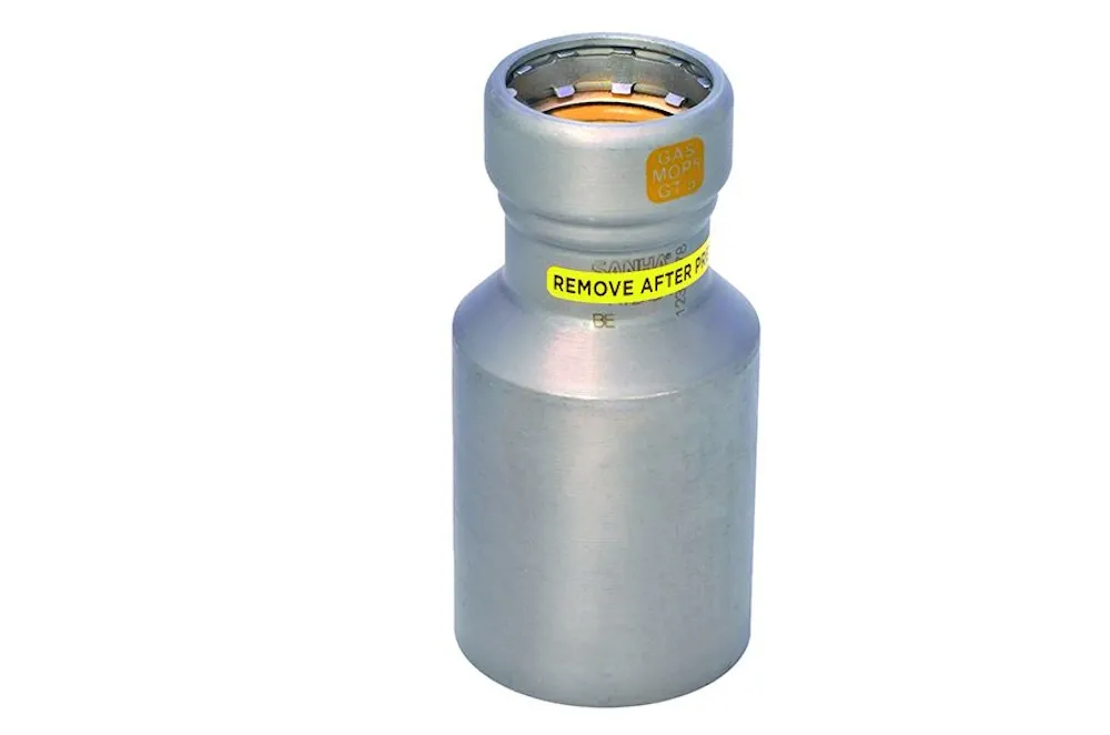 Staal SANHA Heavy Steel Press verloopmof M/P Gas 48,3x33,7 mm 1.1/2"x1"