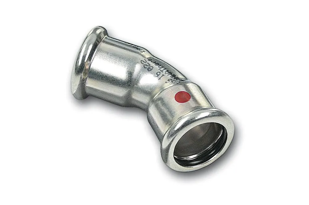 Steel SANHA Therm Press elbow 45 gr F/F galvanized 35 mm