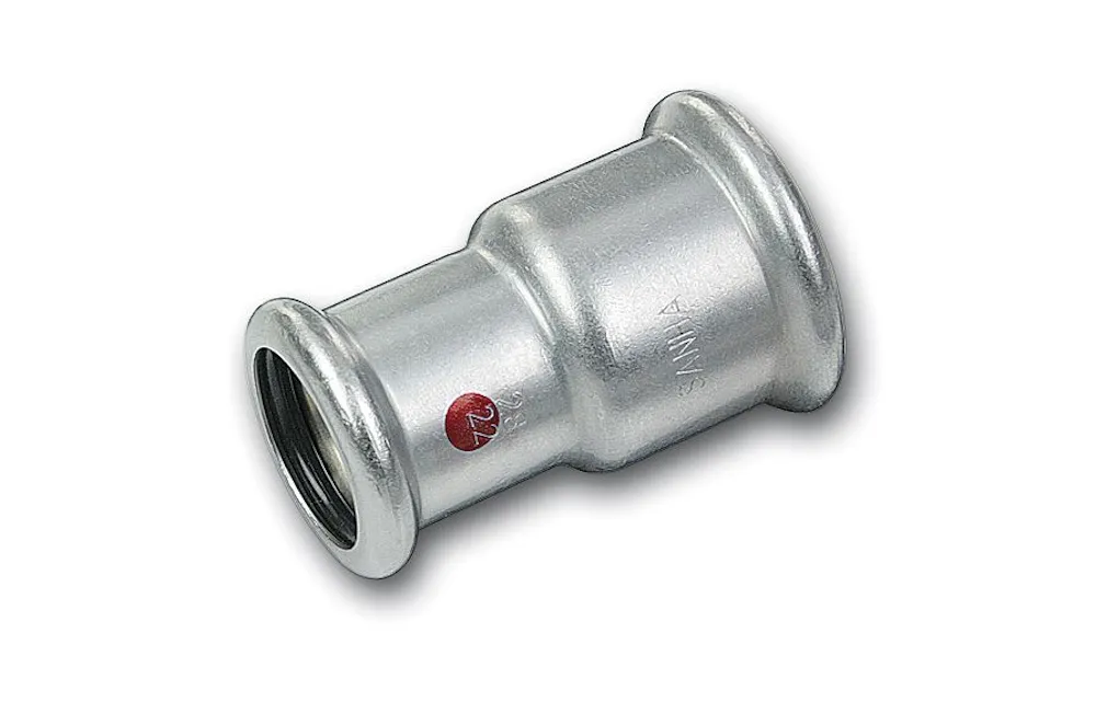 Steel SANHA Therm Press reducing coupling F/F galvanized 28x18 mm
